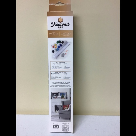 Diamond Art Paint by Number “Christmas House” Kit - Picture 2 of 5